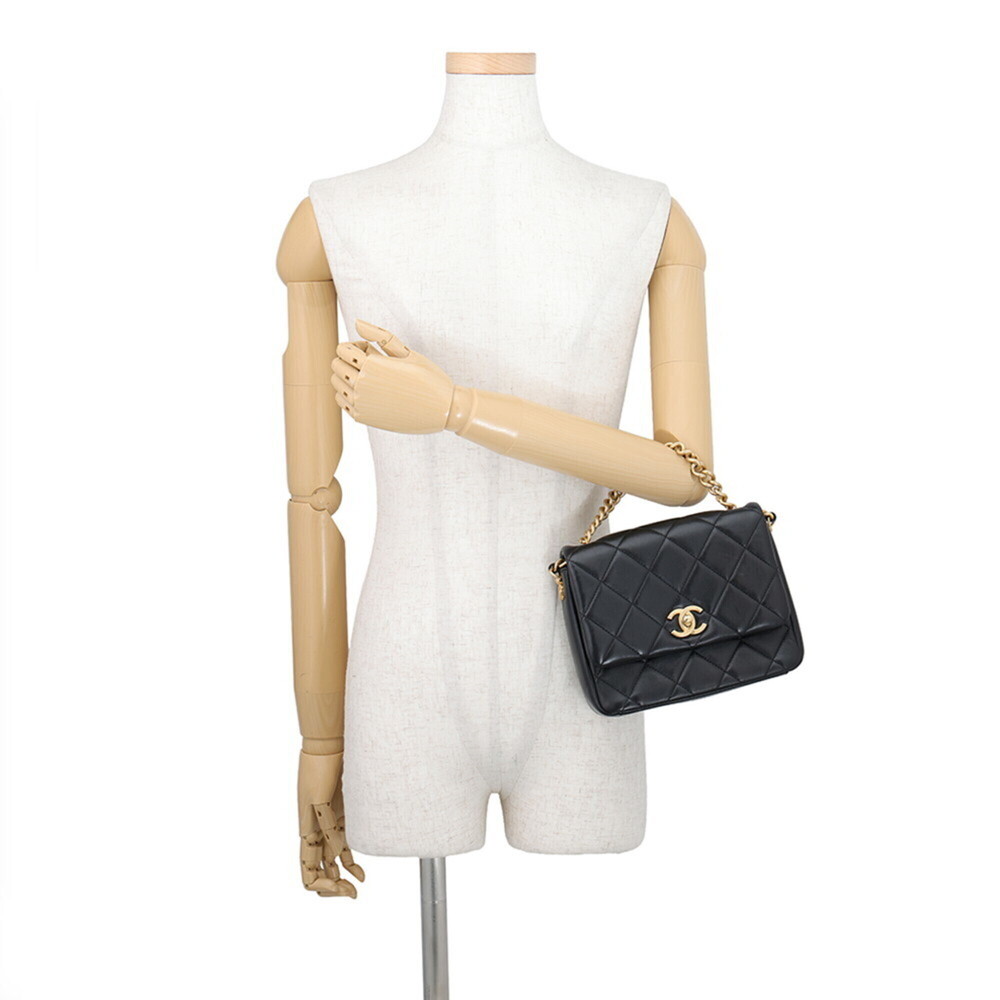 Chanel Chain Shoulder Bag Matelassé Coco Mark Lambskin AS2734 CHANEL Black Ha... - Picture 4 of 16